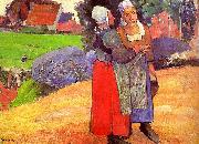 Paul Gauguin Breton Peasants oil painting reproduction